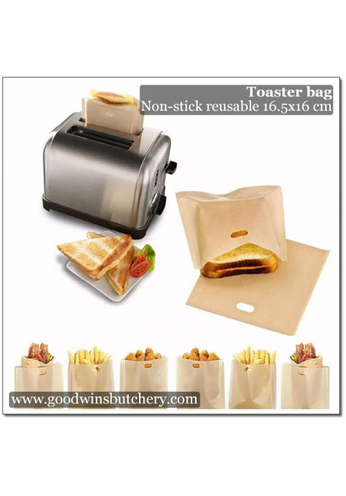 BBQ TOASTER SANDWICH BAG non-stick reusable 16.5x16cm, 2pcs